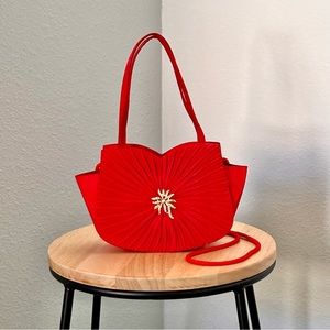 Red Vintage Small Party Clutch